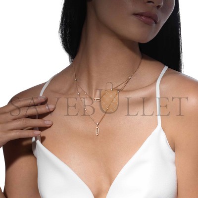 MESSIKA MOVE UNO TWO-ROW NECKLACE PINK GOLD DIAMOND NECKLACE 08852-PG MESSIKA MOVE UNO TWO-ROW NECKLACE PINK GOLD DIAMOND NECKLACE 08852-PG